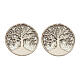 925 Silver Tree of Life Filigree Earrings Rhodium-Plated s1