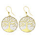 Gold-plated drop earrings with Tree of Life, rhodium-plated 925 filigree s1