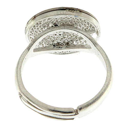 Anillo con filigrana ajustable plata 925 árbol de la vida 3