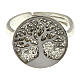 Anillo con filigrana ajustable plata 925 árbol de la vida s2