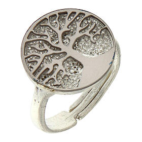 Anello con filigrana regolabile argento 925 albero della vita