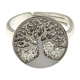 Anello con filigrana regolabile argento 925 albero della vita
