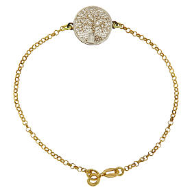 Bracciale dorato albero della vita con filigrana argento 925
