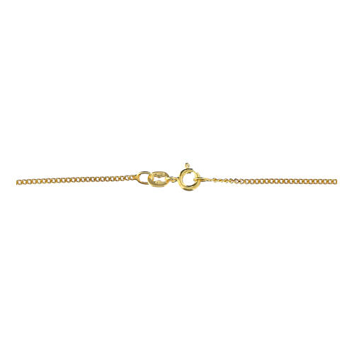 Corrente de prata dourada estilo gurmet com corte em diamante 50 cm de prata 925 3