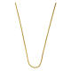 Corrente de prata dourada estilo gurmet com corte em diamante 50 cm de prata 925 s1