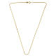 Corrente de prata dourada estilo gurmet com corte em diamante 50 cm de prata 925 s2