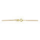 Corrente de prata dourada estilo gurmet com corte em diamante 50 cm de prata 925 s3