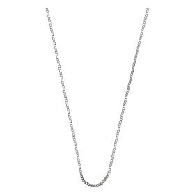 Chaîne en argent 925 gourmette de 70 cm avec coupe diamant