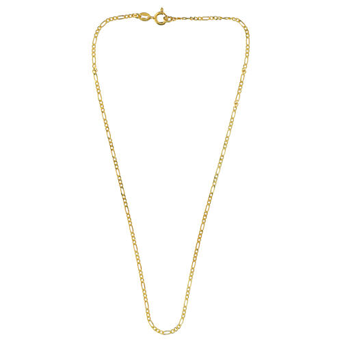 Gold plated figaro chain of 16 in, 925 silver 2