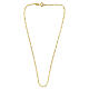 Corrente figaro dourada 40 cm prata 925 s2