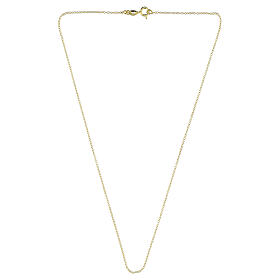 Chaîne forçat en argent 925 à mailles plates de 50 cm dorée