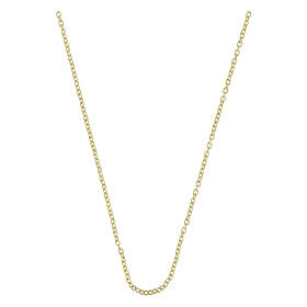 Catena dorata forzatina a maglie piatte 60 cm argento 925