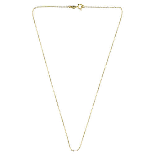 Corrente dourada com elo cadeado de 60 cm em prata 925 2