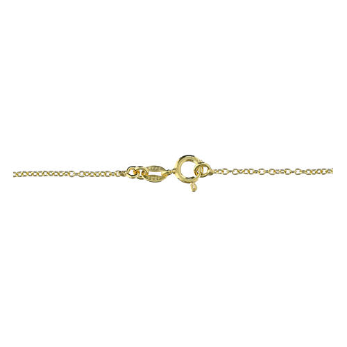 Corrente dourada com elo cadeado de 60 cm em prata 925 3