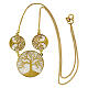 Gold necklace with three Tree of Life pendants in 925 silver filigree s3