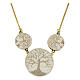 Collar gargantilla dorado tres colgantes árbol de la vida con filigrana plata 925 s2