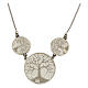 Necklace with three tree of life pendants in 925 silver filigree s2