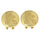 Tapones de botones dorados grabado escudo Santa Sede plata 925 s1