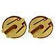Copribottone incisione dorato monogramma mariano argento 925 s2