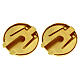 Copribottone dorato PAX alpha ed omega argento 925 s2