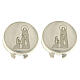 Copribottone argento 925 incisione Madonna di Lourdes s1