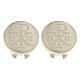Tapones para botones plata 925 grabado PAX alfa y omega s1