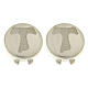 Copribottone croce Tau incisa argento 925 s1