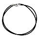 Black Rubber Cord 40 cm with 925 Silver Closure s1