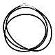 Cordón 60 cm negro caucho con cierre de plata 925 s1