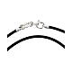 Cordon 70 cm en caoutchouc avec fermoir en argent 925 s2