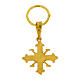 Ciondolo dorato croce smaltata rossa PAX alpha ed omega argento 925 s2