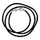 Black Silk Cord with 925 Sterling Silver Closure 40 cm s1