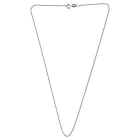 Corrente grumet 40 cm com corte em diamante em prata 925