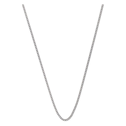 Corrente grumet 45 cm com corte em diamante em prata 925 1