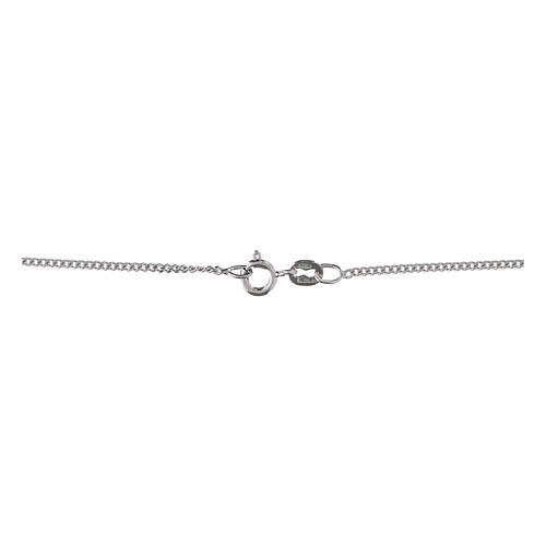 Corrente grumet 45 cm com corte em diamante em prata 925 3