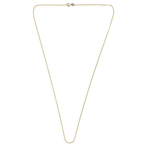 Catena dorata groumette con taglio a diamante 70 cm in argento 925 2
