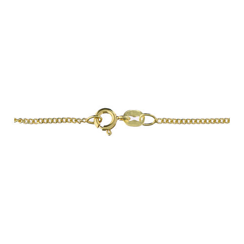 Catena dorata groumette con taglio a diamante 70 cm in argento 925 3