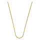 Catena dorata groumette con taglio a diamante 70 cm in argento 925 s1