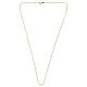 Catena dorata groumette con taglio a diamante 70 cm in argento 925 s2