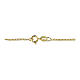 Catena dorata groumette con taglio a diamante 70 cm in argento 925 s3