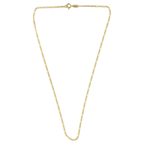 Colar Figaro de 45 cm em prata dourada 925 2