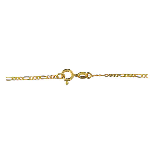 Colar Figaro de 45 cm em prata dourada 925 3
