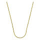 Catena  45 cm dorata snake quadrata argento 925 s1