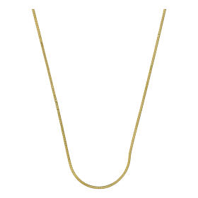 Cadena dorada de plata 925 serpiente cuadrada 50 cm