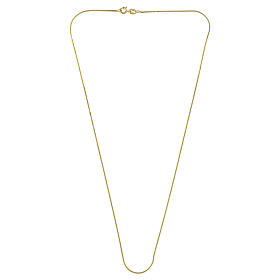 Cadena dorada de plata 925 serpiente cuadrada 50 cm