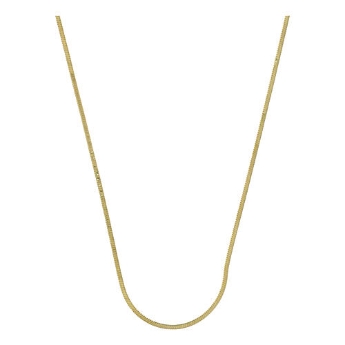 Cadena dorada de plata 925 serpiente cuadrada 50 cm 1