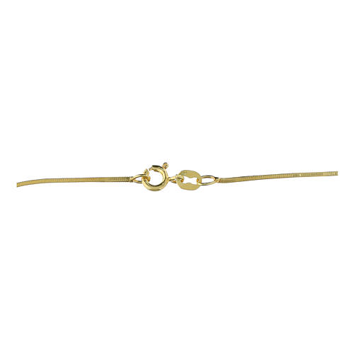 Cadena dorada de plata 925 serpiente cuadrada 50 cm 3