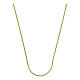 Cadena dorada de plata 925 serpiente cuadrada 50 cm s1