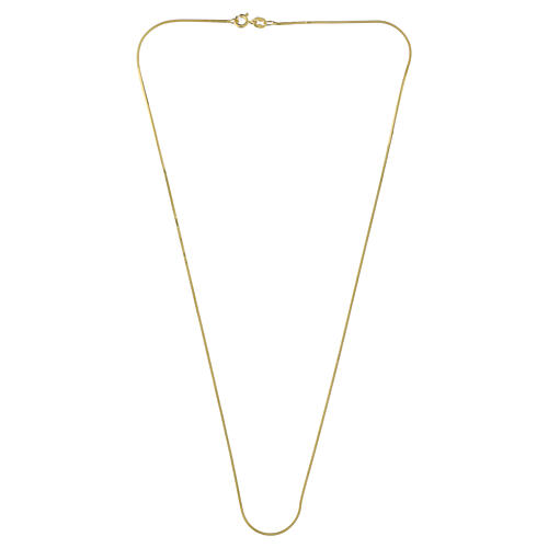 Corrente serpente quadrada dourada 60 cm prata 925 2