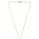 Corrente figaro dourada 40 cm prata 925 s2